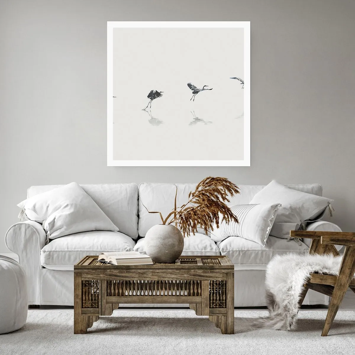 Affisch - Fyra enkla steg - 50x50 cm