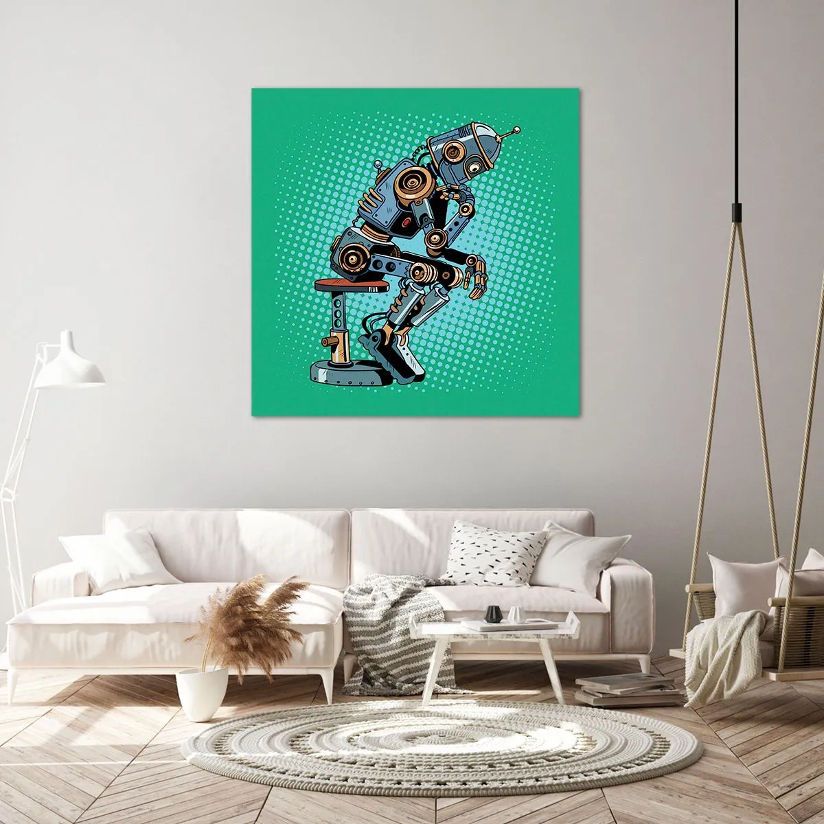 Canvastavla - Bild på duk - Över existensens mening - 50x50 cm