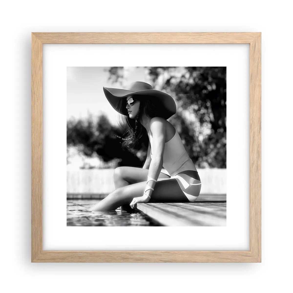 Affisch i ram av ljusek - En sommardröm - 30x30 cm