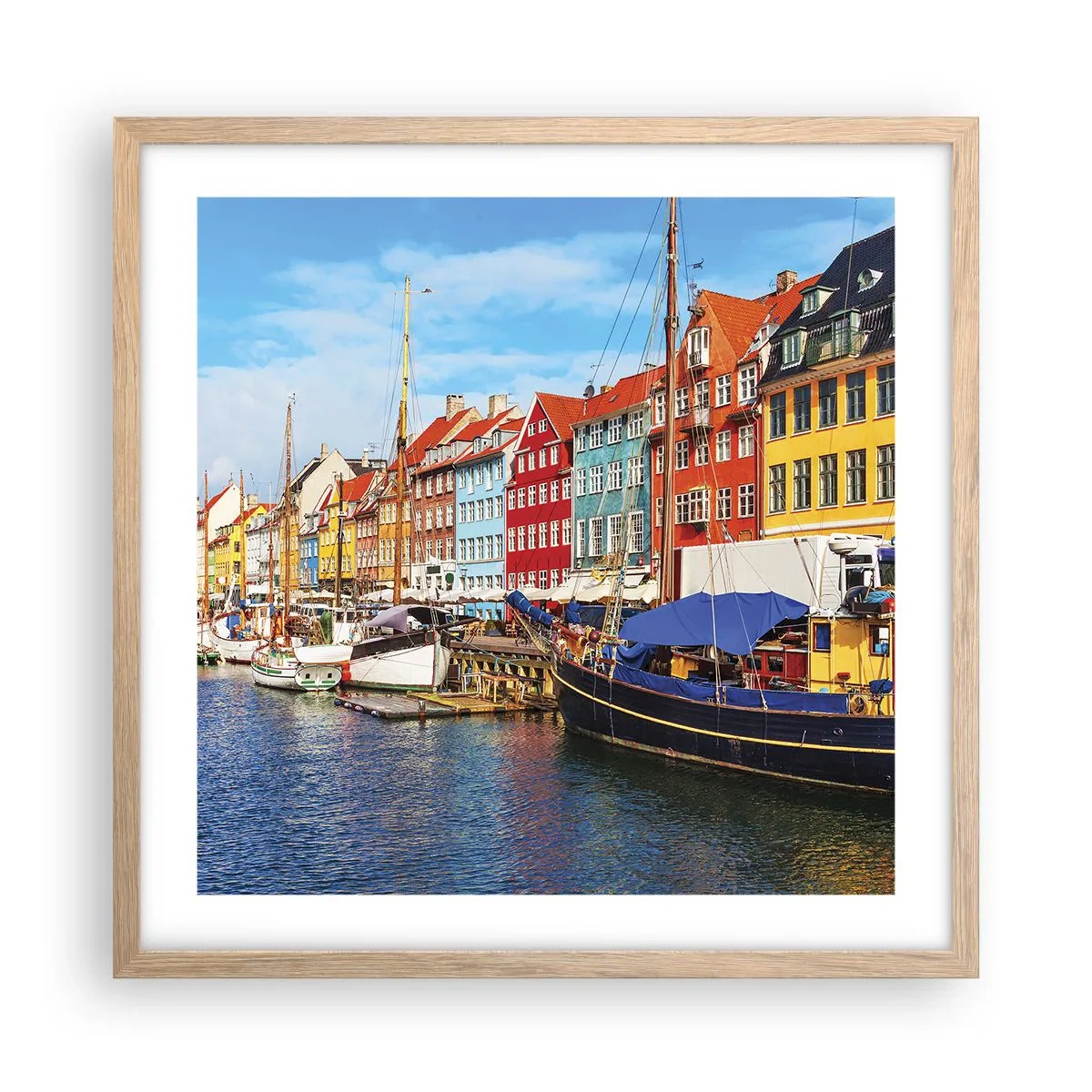Affisch i ram av ljusek - Glad kaj - 50x50 cm