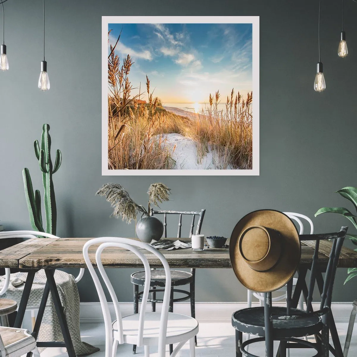 Affisch - Nordlig strand - 60x60 cm