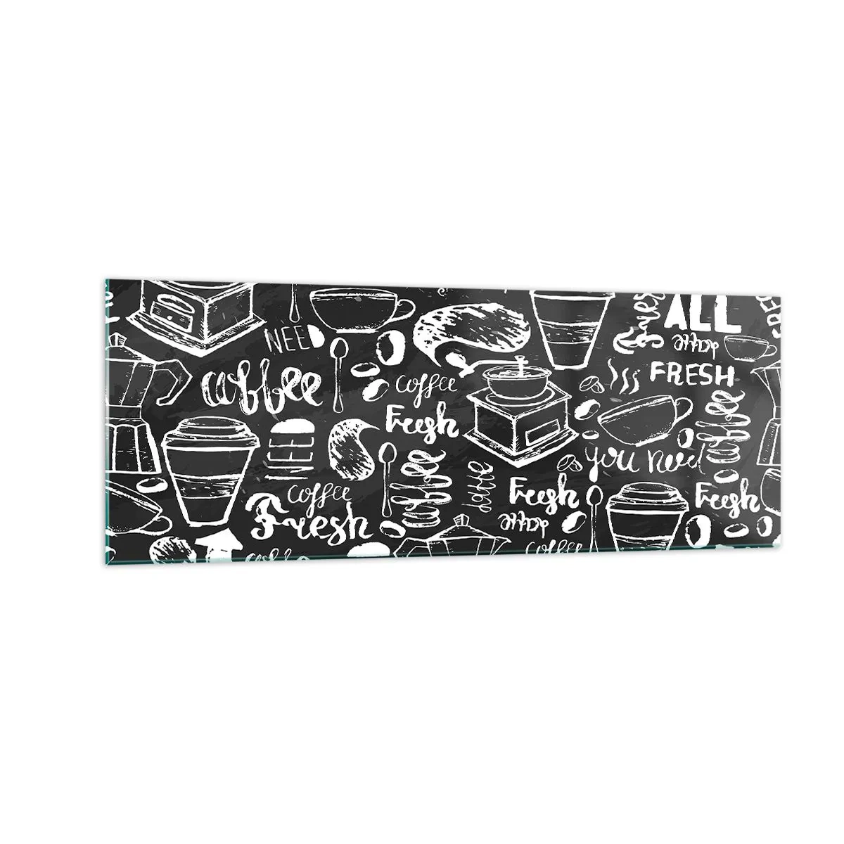Glastavla - Bild på glas - All you need is… - 140x50 cm