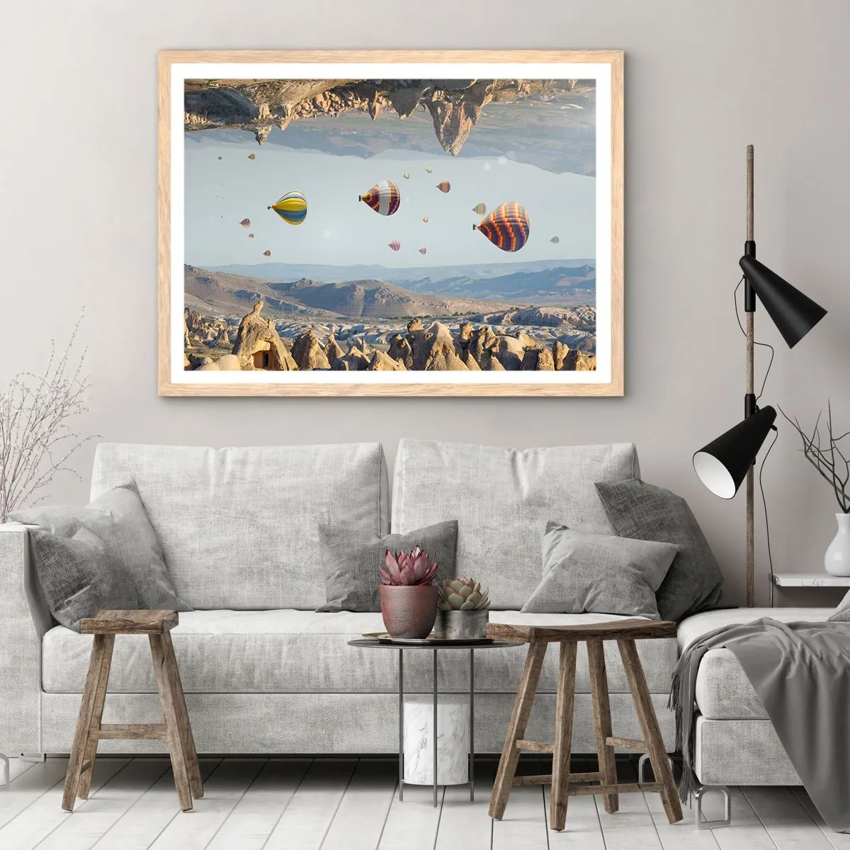 Affisch i ram av ljusek - Här är allt möjligt - 91x61 cm