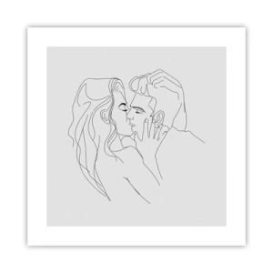 Affisch - Med samma streck - 40x40 cm