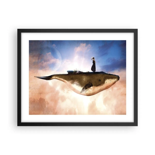 Affisch i svart ram - Överrealistisk resa - 50x40 cm