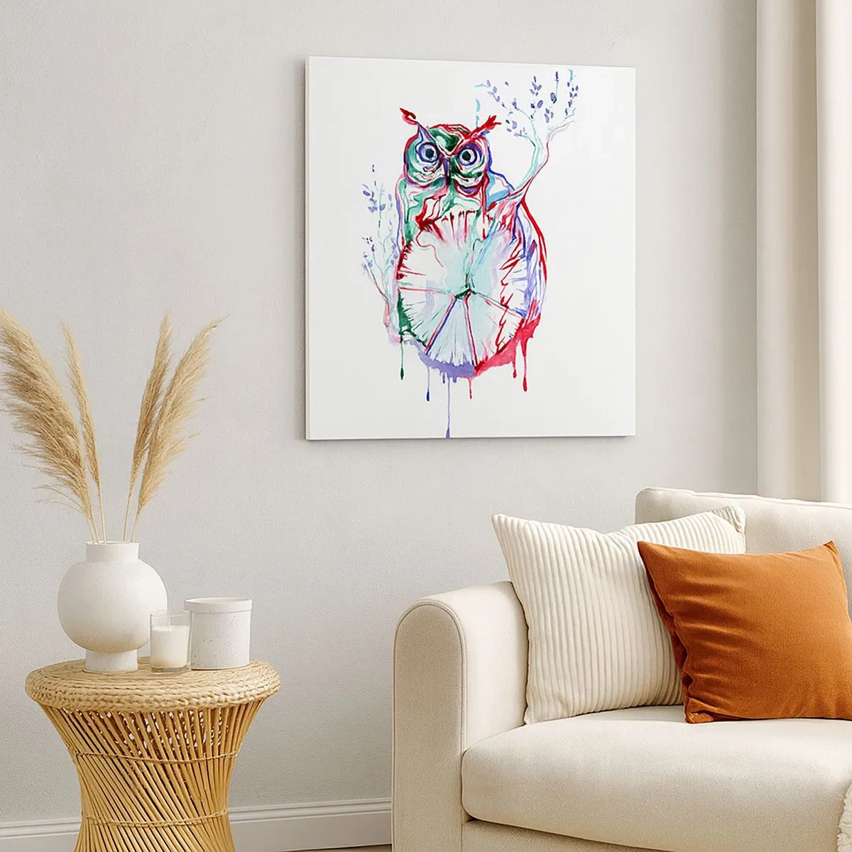 Canvastavla - Bild på duk - Klok ur naturen - 30x30 cm