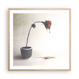 Affisch i ram av ljusek - Rosa dolorosa - 60x60 cm