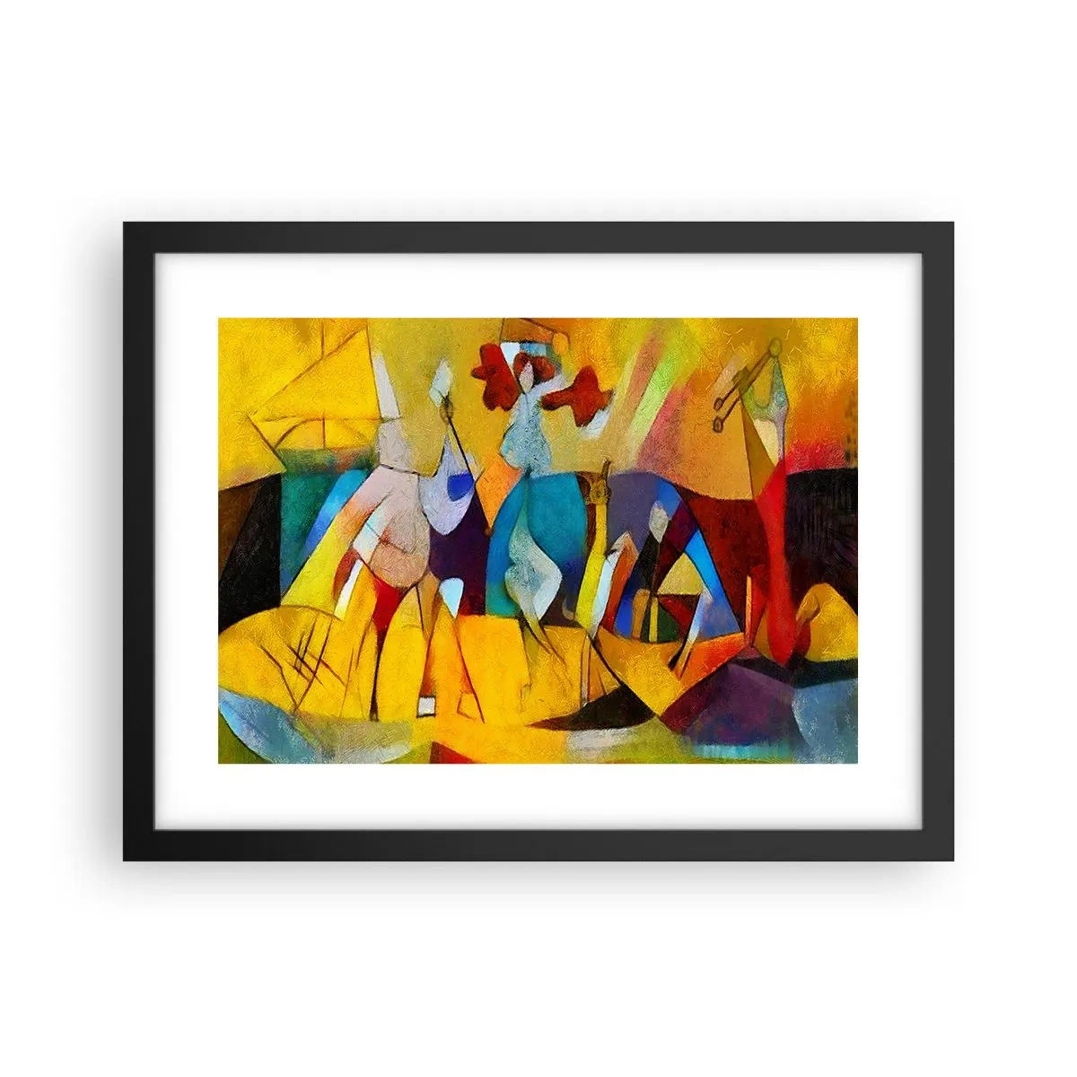 Affisch i svart ram - Sol - liv -glädje - 40x30 cm