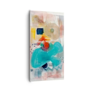 Canvastavla - Bild på duk - Ett färgglatt spel - 65x120 cm