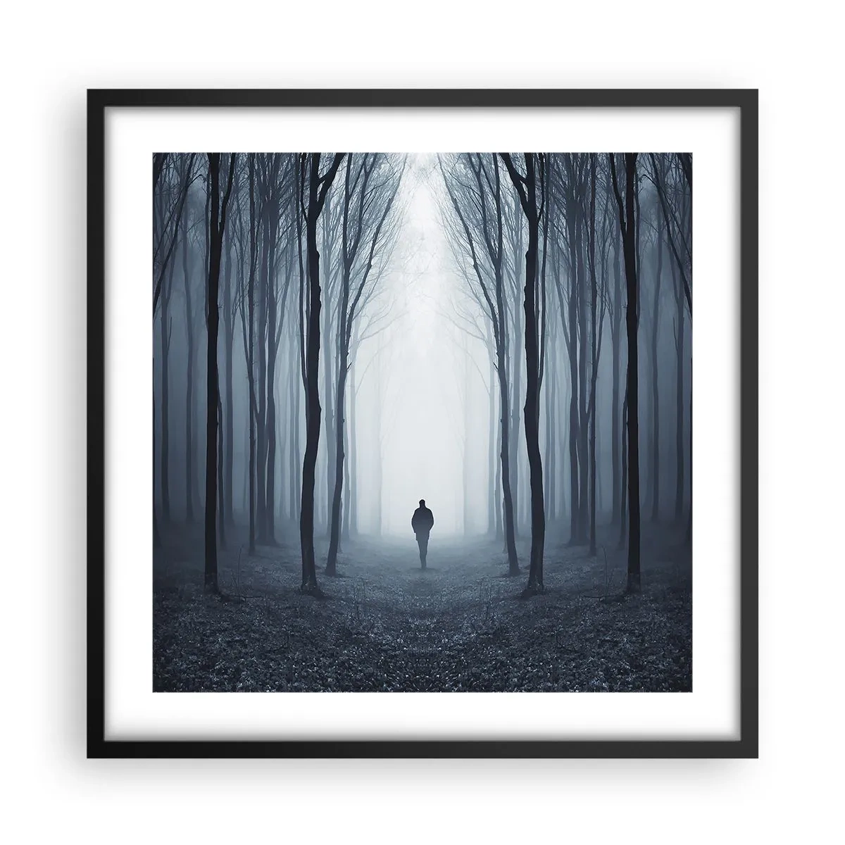 Affisch i svart ram - Och allt är enkelt och klart - 50x50 cm