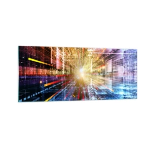 Glastavla - Bild på glas - Ljuskorridor - 100x40 cm