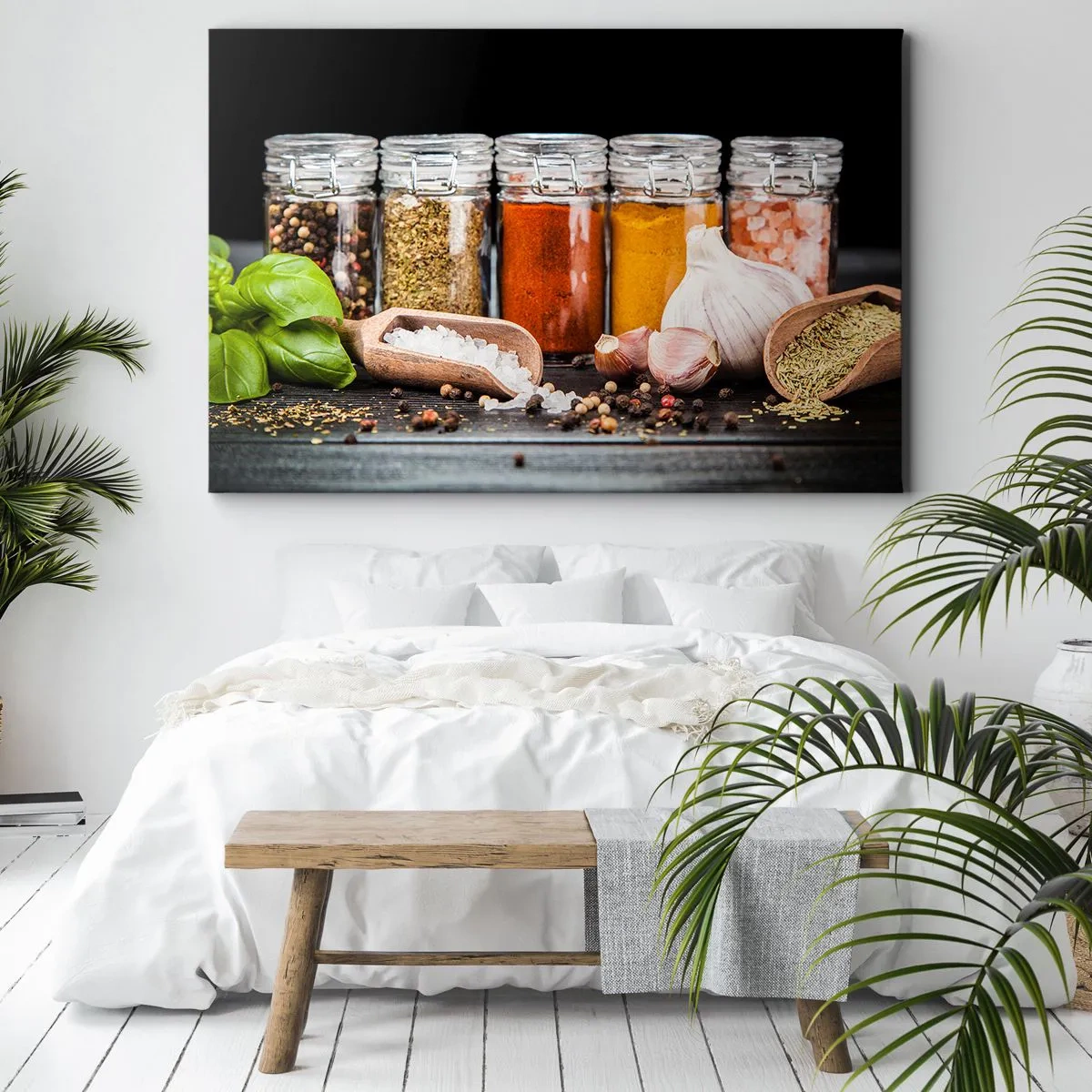Canvastavla - Bild på duk - Så att livet har smak - 120x80 cm