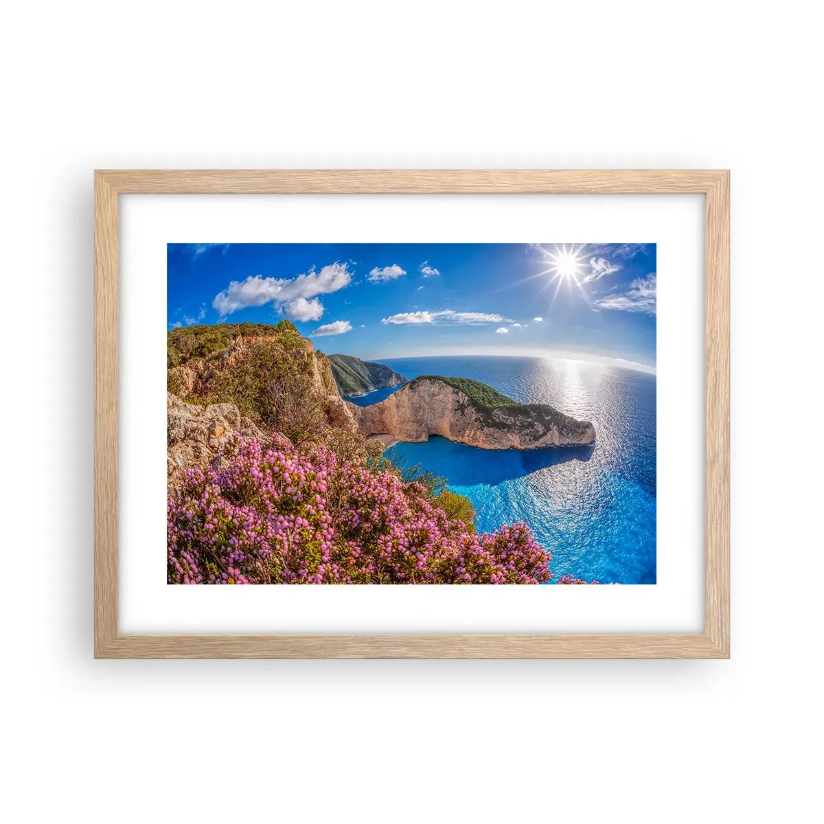 Affisch i ram av ljusek - Min stora grekiska semester - 40x30 cm