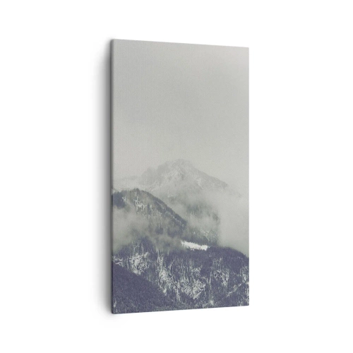 Canvastavla - Bild på duk - Dimmig dal - 45x80 cm