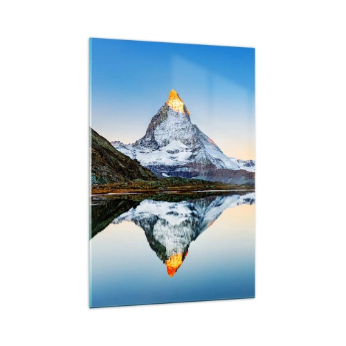 Glastavla - Bild på glas - Två världar - 70x100 cm