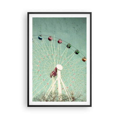 Affisch i svart ram - Välkommen att ha kul - 61x91 cm