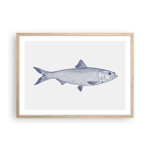 Affisch i ram av ljusek - Hälsningar från de nordliga haven - 70x50 cm