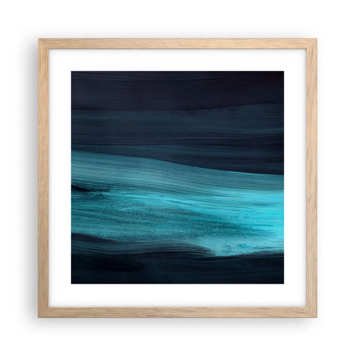 Affisch i ram av ljusek - Flyt med strömmen - 40x40 cm