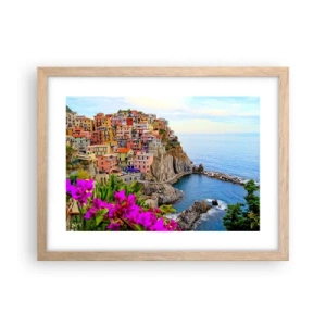 Affisch i ram av ljusek - Skrattande stad - 40x30 cm