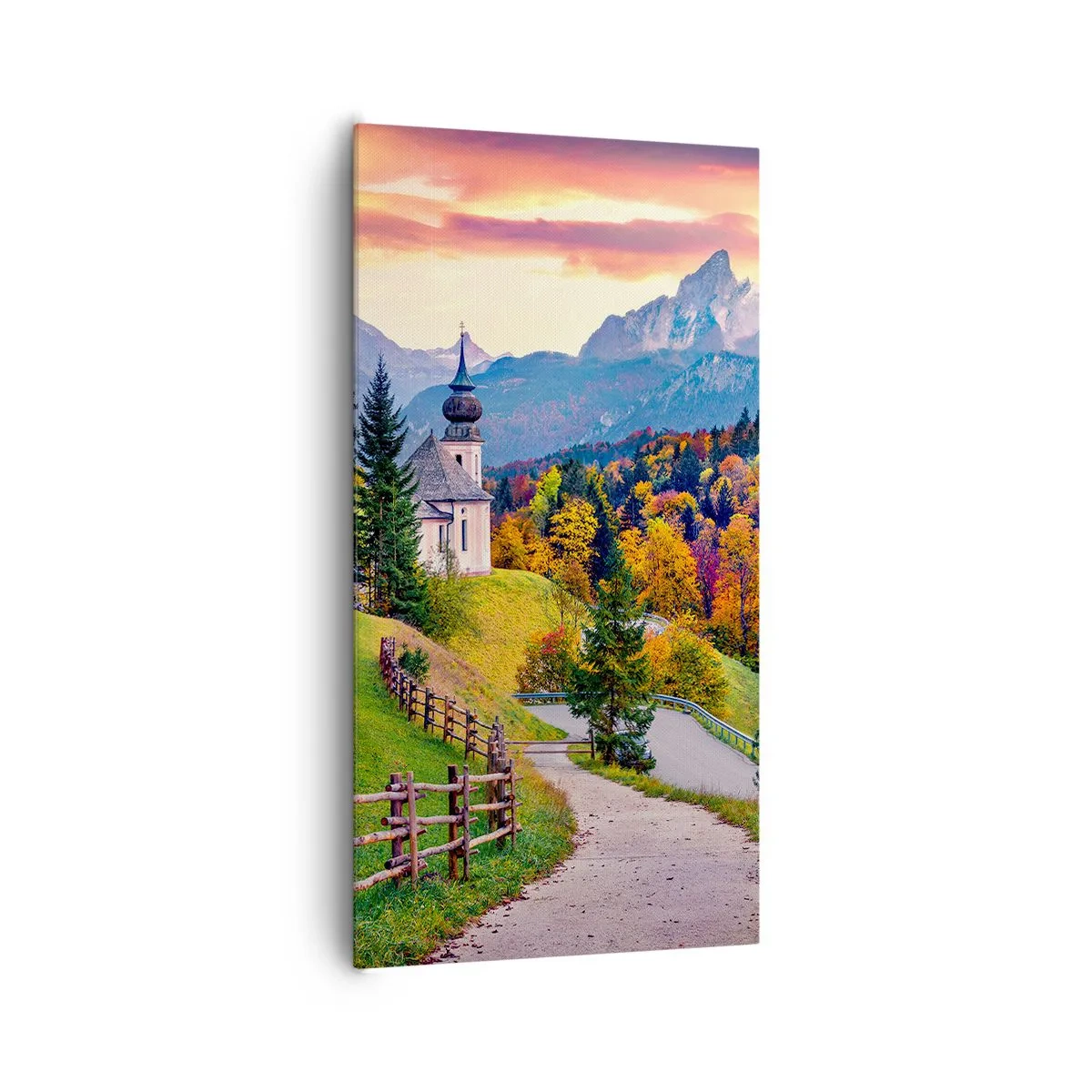 Canvastavla - Bild på duk - Landskap som en målning - 65x120 cm