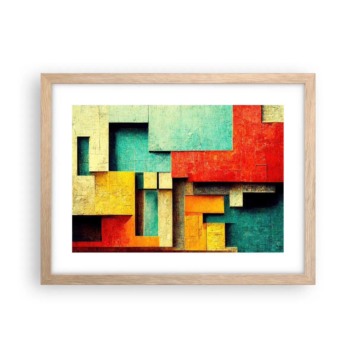 Affisch i ram av ljusek - Festival av räta vinklar - 40x30 cm