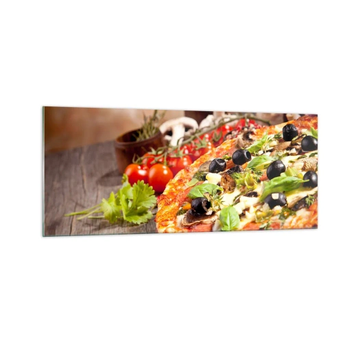 Glastavla - Bild på glas - Ingredienser ur jorden - 100x40 cm