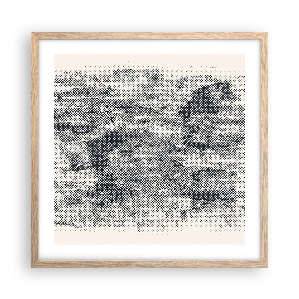 Affisch i ram av ljusek - Dimmig komposition - 50x50 cm