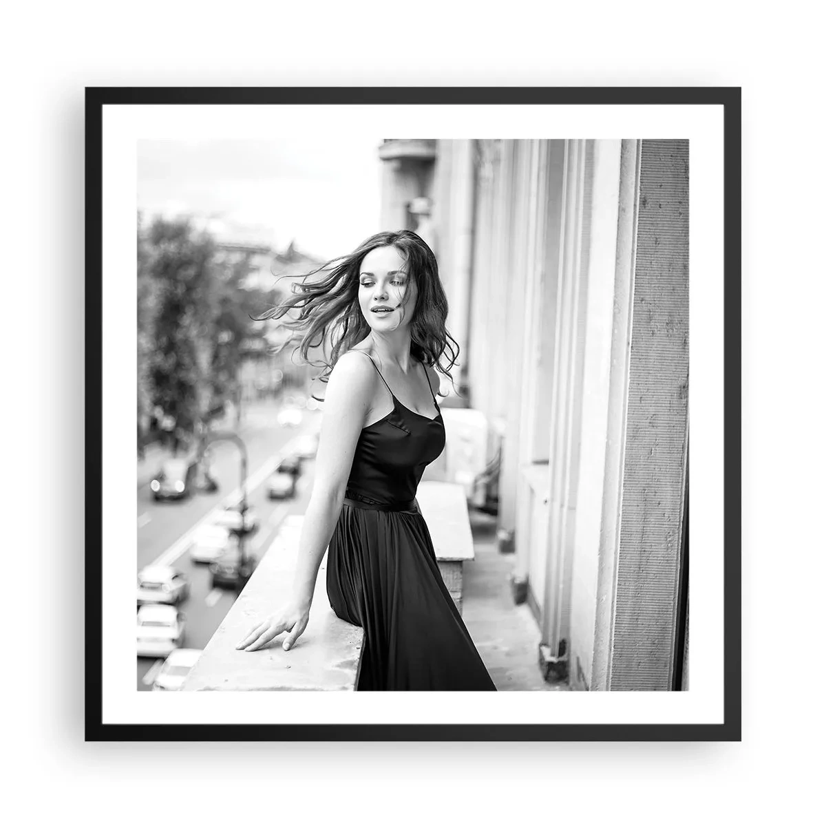 Affisch i svart ram - Säkert en Parisbo - 60x60 cm