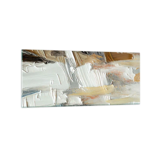 Glastavla - Bild på glas - Färgstarka lager på lager - 120x50 cm