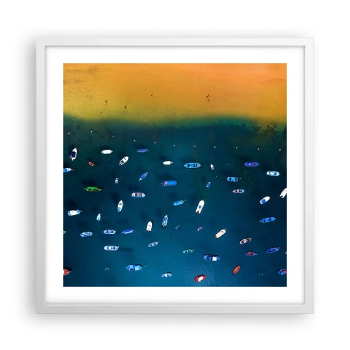 Affisch i vit ram - Ett semesterspel - 50x50 cm