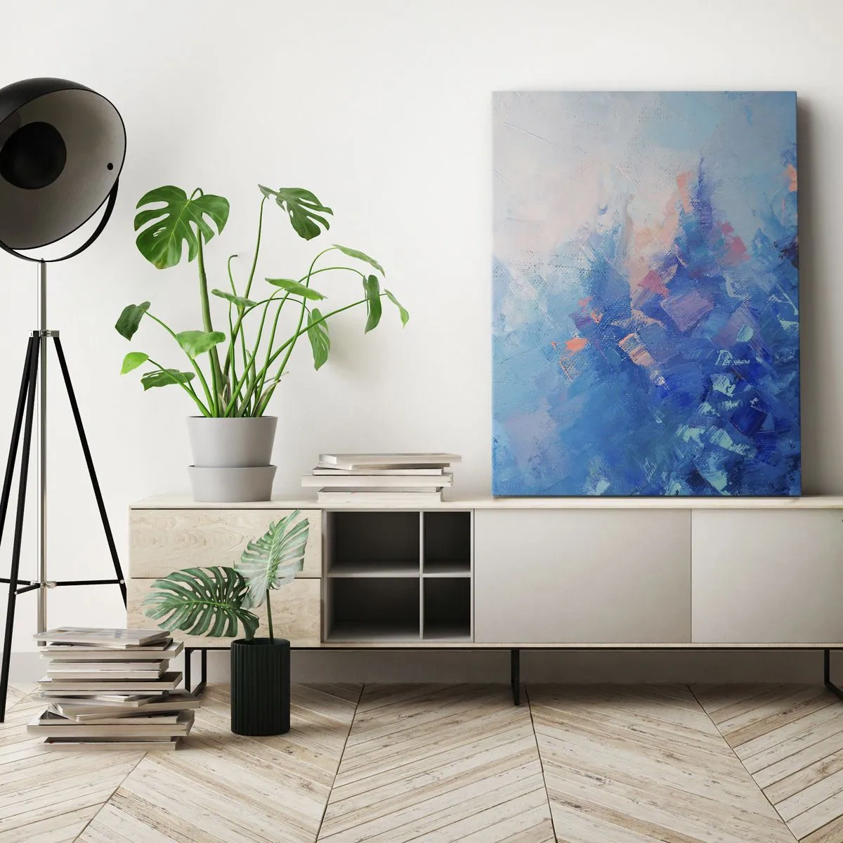 Canvastavla - Bild på duk - Vinterabstraktion - 50x70 cm
