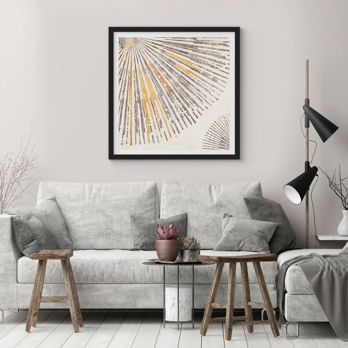 Affisch i svart ram - Radiens skönhet - 60x60 cm