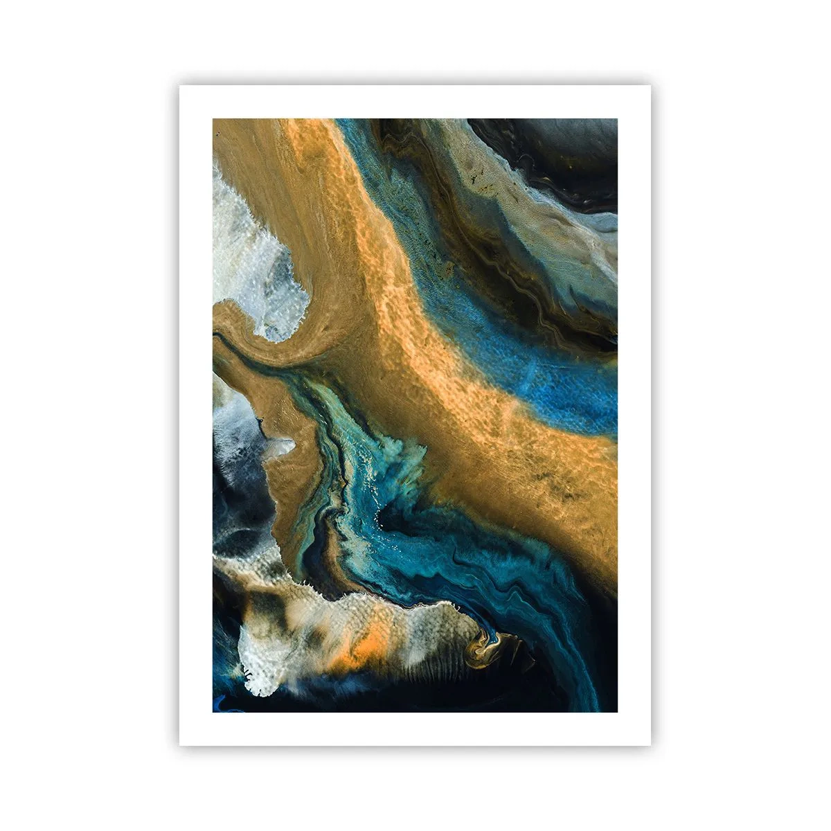 Affisch - Blå – gul – ömsesidiga influenser - 50x70 cm