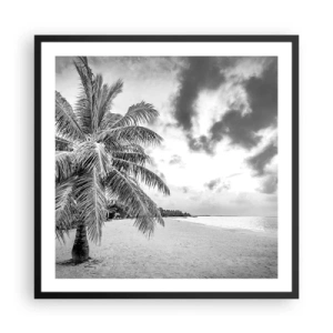 Affisch i svart ram - När du längtar efter ensamheten... - 60x60 cm