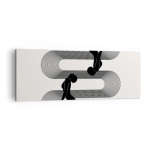 Canvastavla - Bild på duk - Sensuell symmetri - 140x50 cm