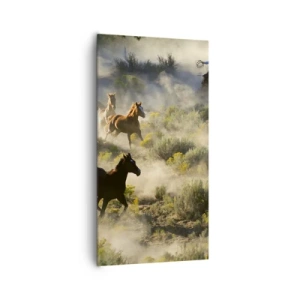 Canvastavla - Bild på duk - Tävlande - frihet eller manlig styrka? - 65x120 cm