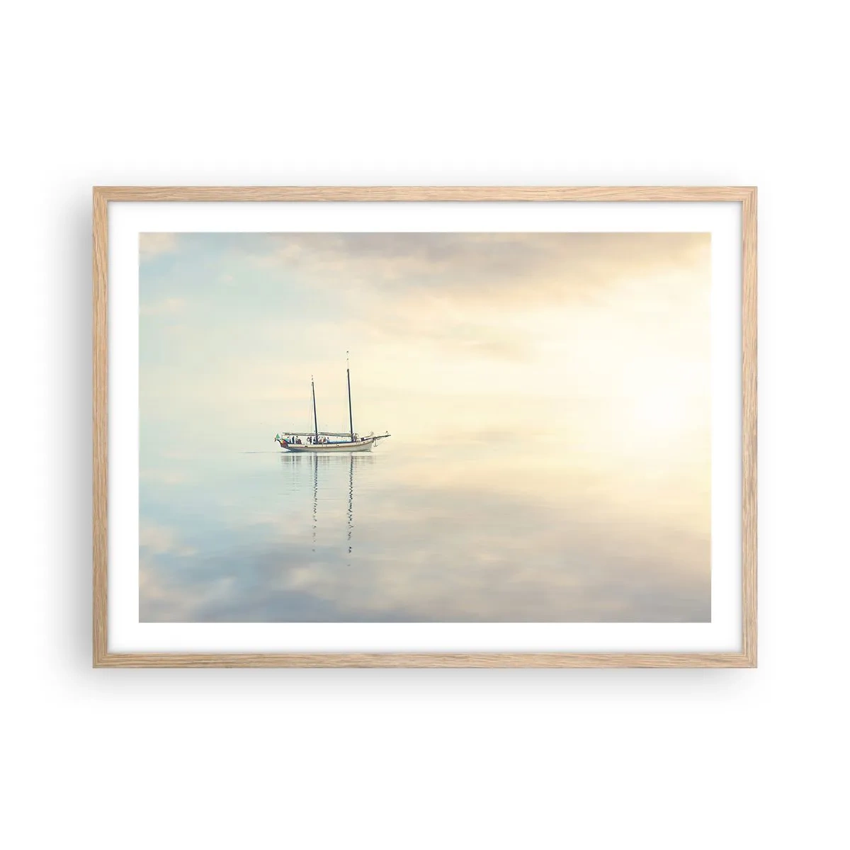 Affisch i ram av ljusek - I ett hav av tystnad - 70x50 cm