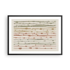 Affisch i svart ram - Musikalisk färgnotation - 70x50 cm