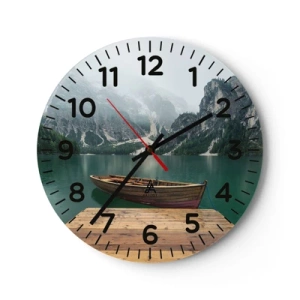 Väggklocka - Klocka på glas - Naturens mäktighet - 40x40 cm