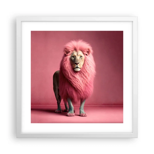 Affisch i vit ram - Och du är inte längre rädd - 40x40 cm