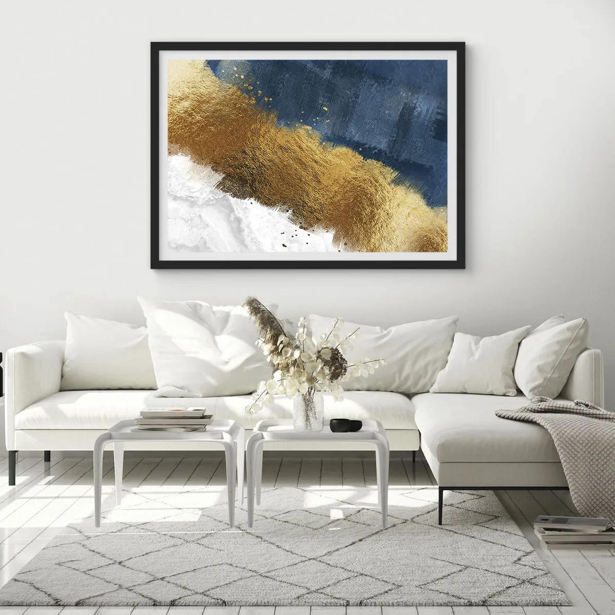 Affisch i svart ram - Sommarens färger - 100x70 cm