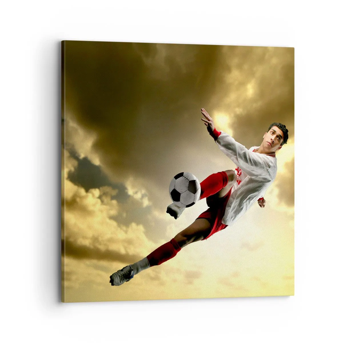 Canvastavla - Bild på duk - Fotbollshimmel - 70x70 cm