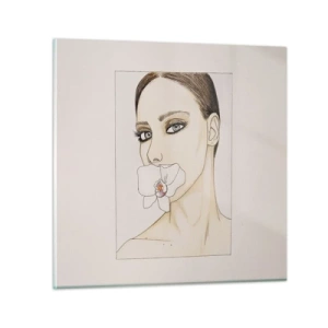 Glastavla - Bild på glas - Elegansens och skönhetens symbol - 40x40 cm