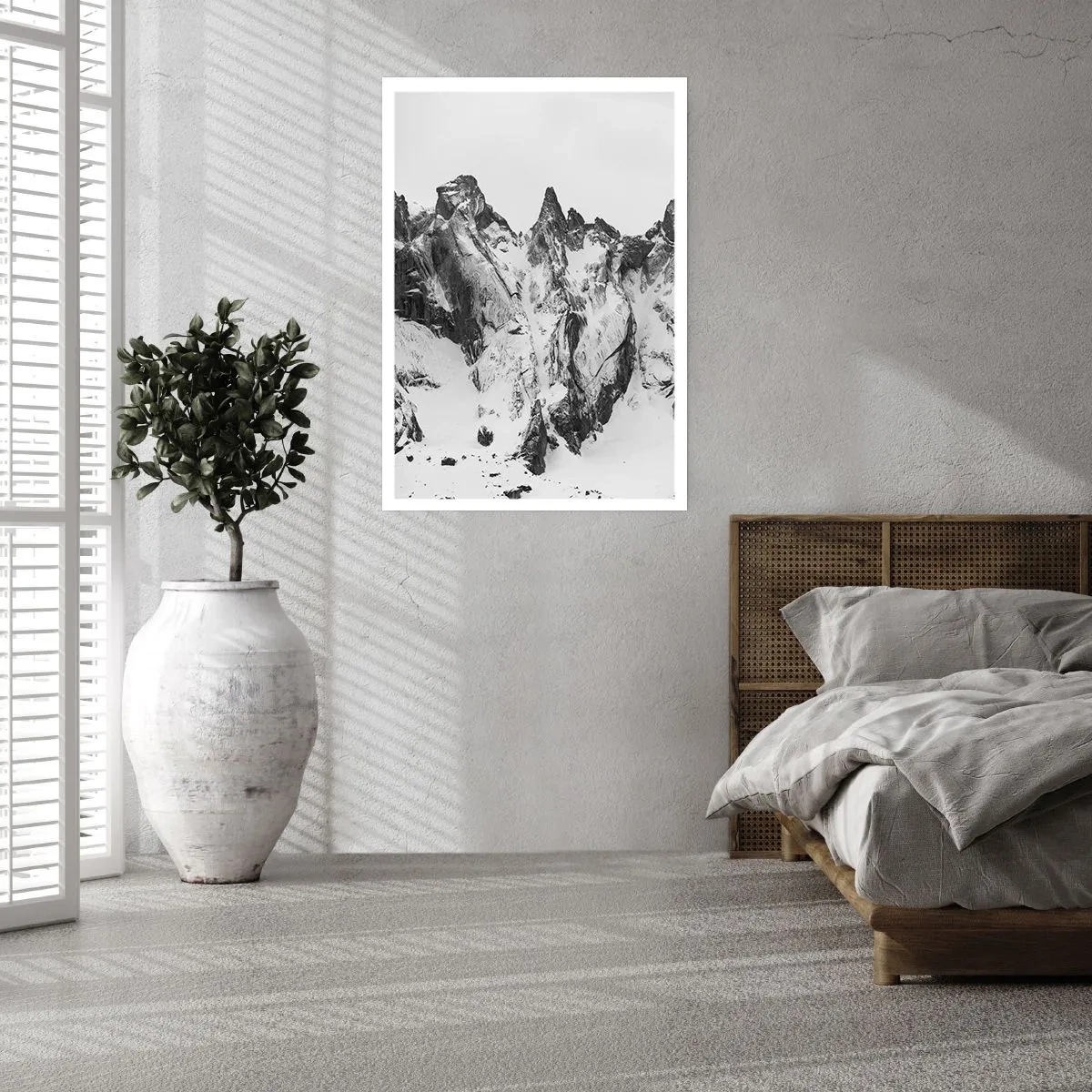 Affisch - Granitfarlig bergsrygg - 40x50 cm