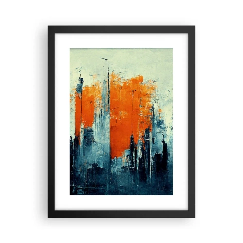 Affisch i svart ram - Modernt landskap - 30x40 cm