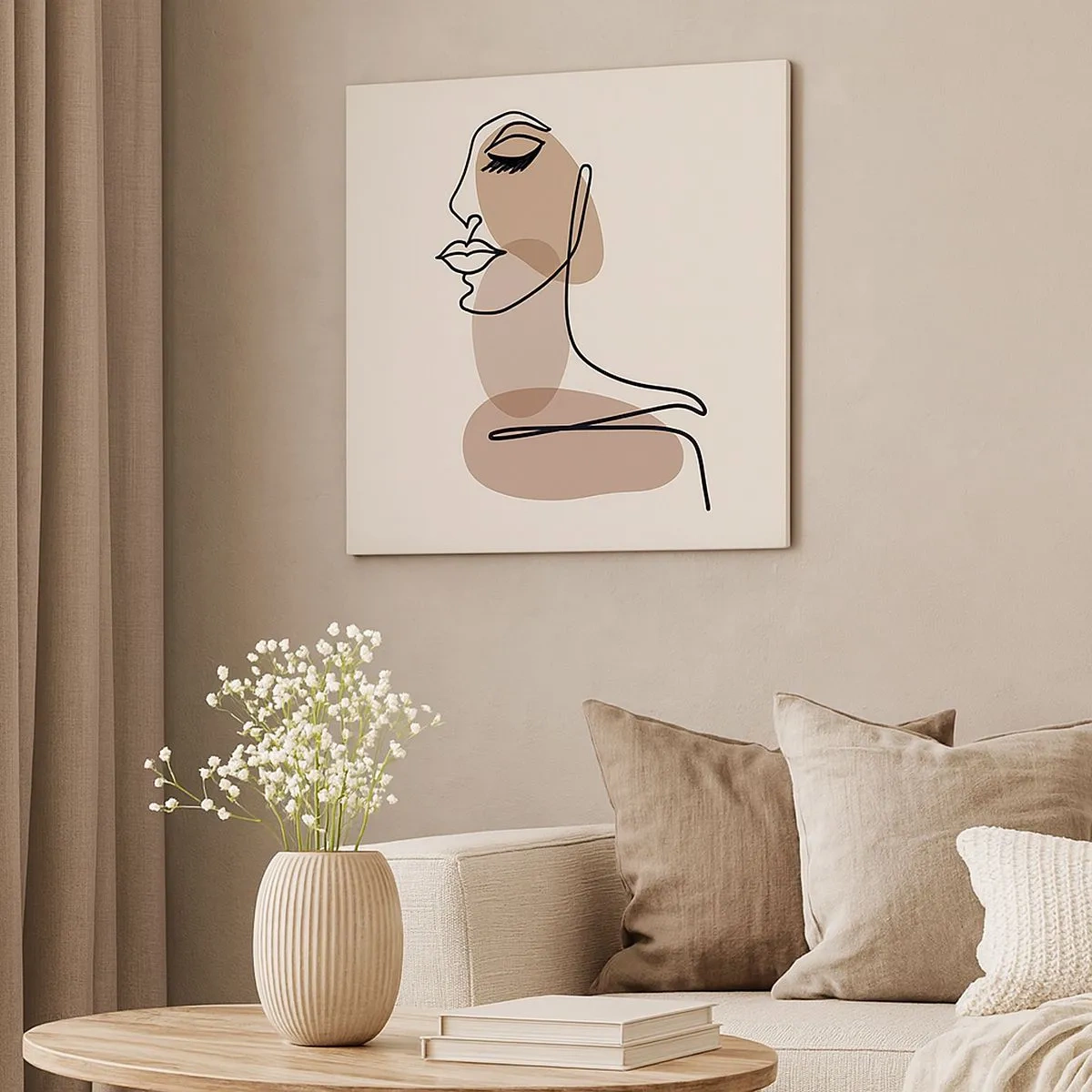 Canvastavla - Bild på duk - Lyssnar på sig själv - 30x30 cm