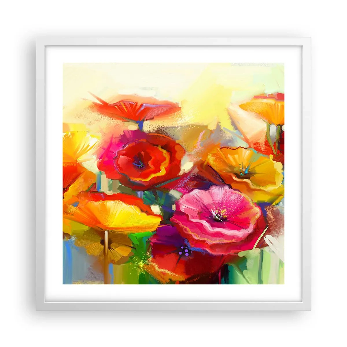 Affisch i vit ram - Inte bara rött - 50x50 cm