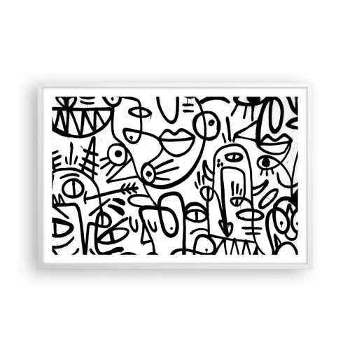 Affisch i vit ram - Ansikten och hägringar - 91x61 cm