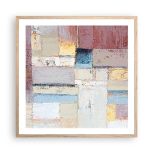 Affisch i ram av ljusek - Geometrins lugn - 60x60 cm