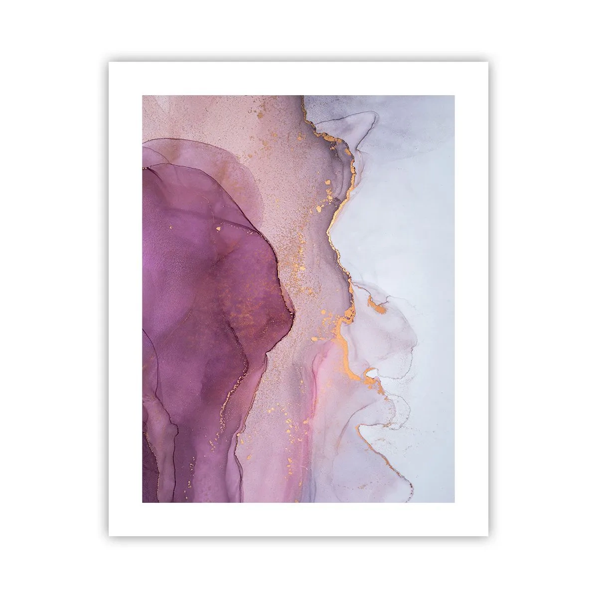 Affisch - Lila och violett vågor - 40x50 cm